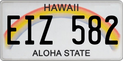 HI license plate EIZ582