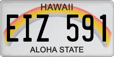 HI license plate EIZ591