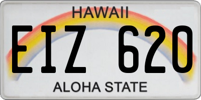 HI license plate EIZ620