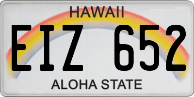 HI license plate EIZ652