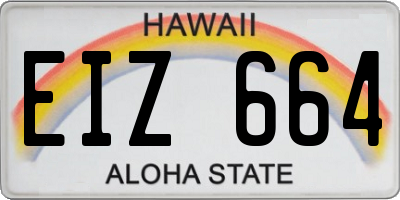 HI license plate EIZ664