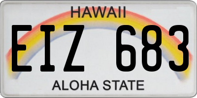 HI license plate EIZ683