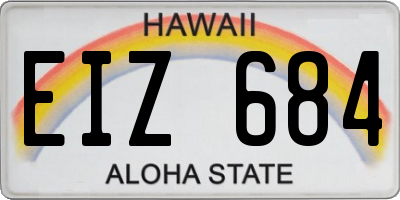 HI license plate EIZ684