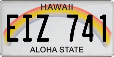 HI license plate EIZ741