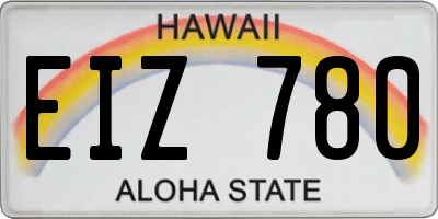 HI license plate EIZ780