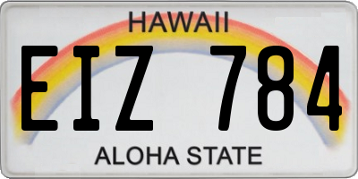 HI license plate EIZ784