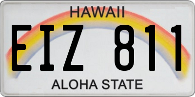 HI license plate EIZ811