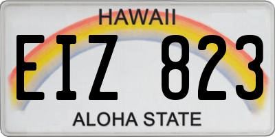 HI license plate EIZ823