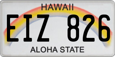 HI license plate EIZ826