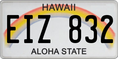 HI license plate EIZ832