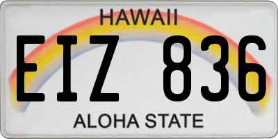 HI license plate EIZ836