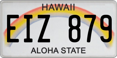 HI license plate EIZ879