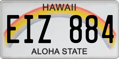 HI license plate EIZ884