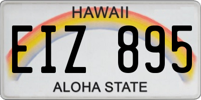 HI license plate EIZ895