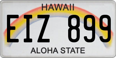 HI license plate EIZ899