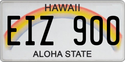 HI license plate EIZ900