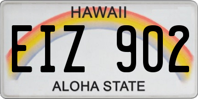 HI license plate EIZ902