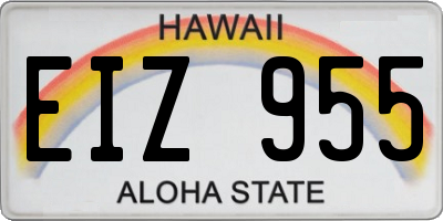 HI license plate EIZ955