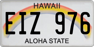 HI license plate EIZ976