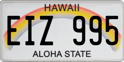 HI license plate EIZ995