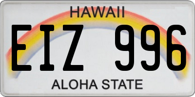 HI license plate EIZ996