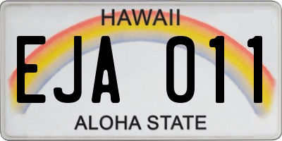 HI license plate EJA011