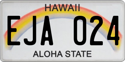 HI license plate EJA024