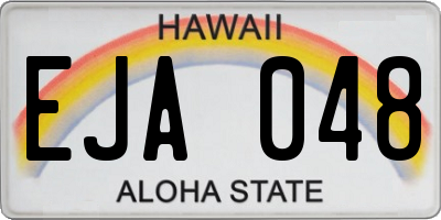 HI license plate EJA048