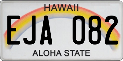 HI license plate EJA082