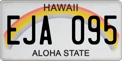 HI license plate EJA095