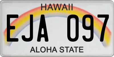 HI license plate EJA097