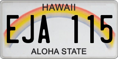 HI license plate EJA115