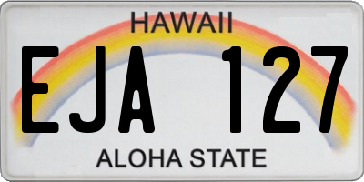 HI license plate EJA127