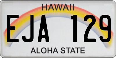 HI license plate EJA129