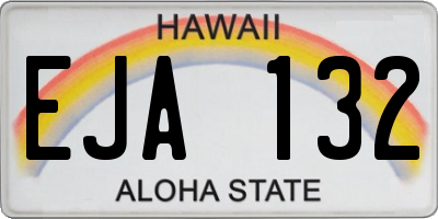 HI license plate EJA132
