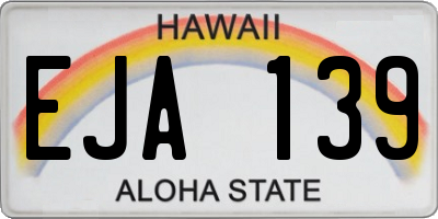 HI license plate EJA139