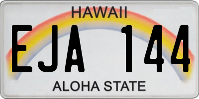 HI license plate EJA144