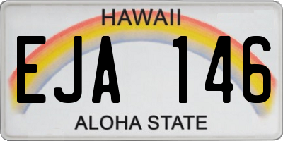 HI license plate EJA146