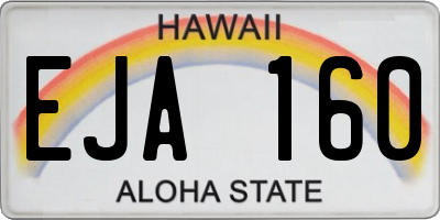 HI license plate EJA160