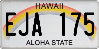 HI license plate EJA175