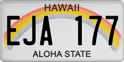 HI license plate EJA177