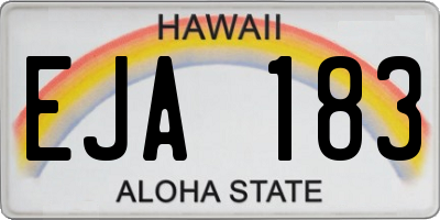 HI license plate EJA183