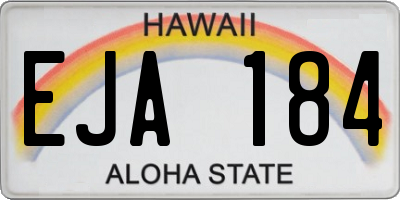 HI license plate EJA184