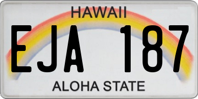 HI license plate EJA187