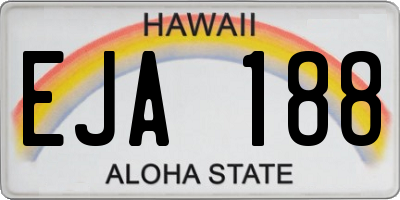 HI license plate EJA188