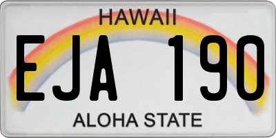 HI license plate EJA190