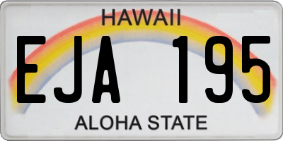 HI license plate EJA195