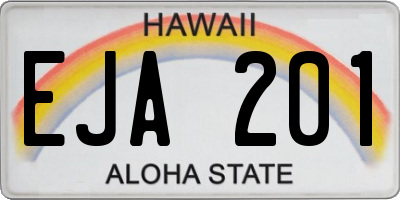 HI license plate EJA201