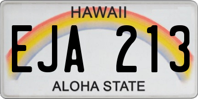HI license plate EJA213