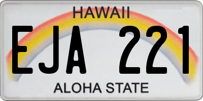 HI license plate EJA221